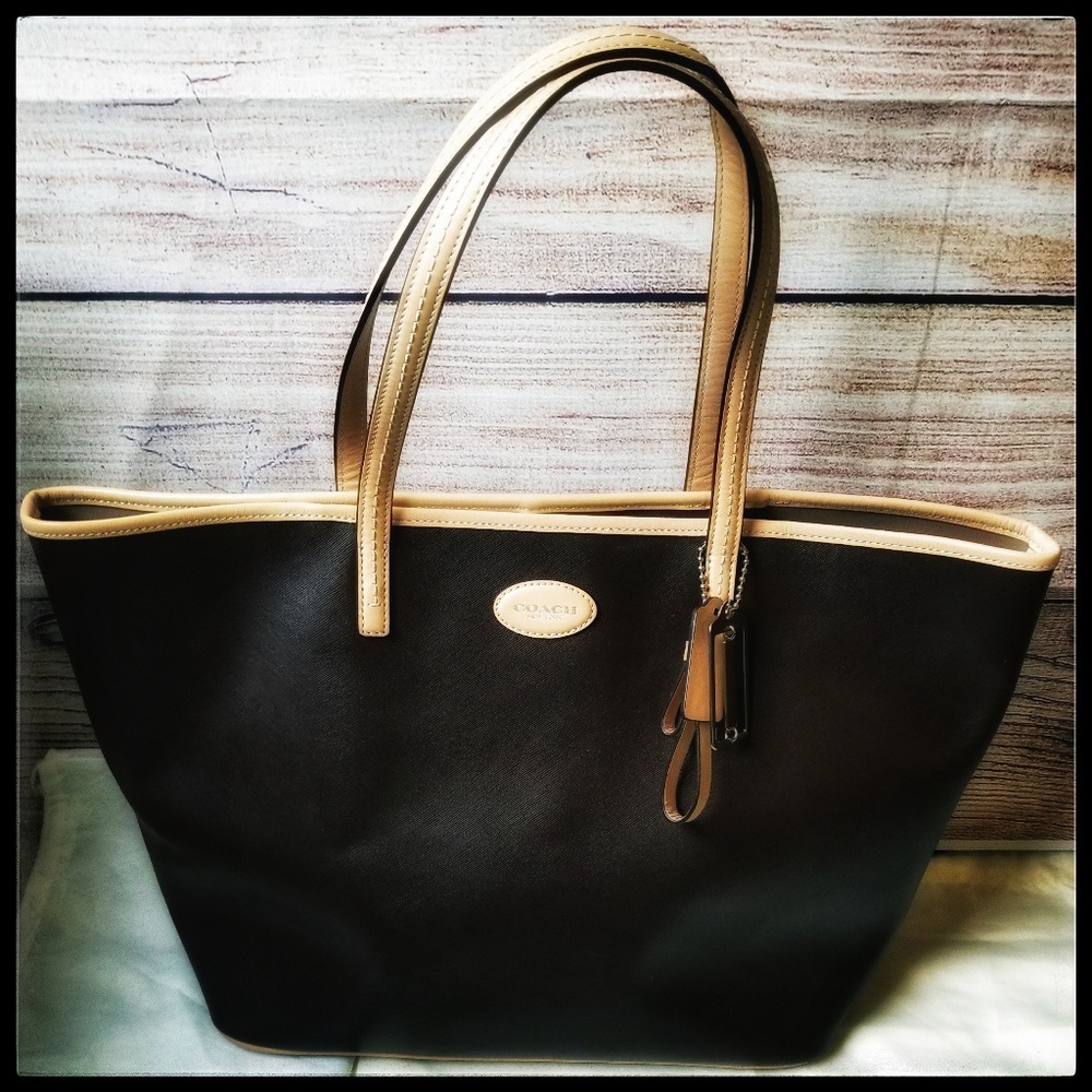 🚫SOLD🚫 ⭐2X HP⭐ Coach Metro Leather Tote, Mahogany NWOT - Picture 2 of 8